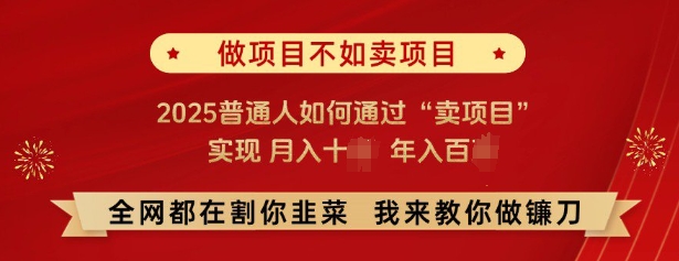 必看，做项目不如卖项目，2025普通人如何通过“卖项目”实现月入十个，年入百个知源共链|免费获取全站资源|免费视频资源|无会员免费资源平台|无限制资源下载|免费赚钱平台|小程序赚钱|赚钱项目网站|免费看视频获取奖励|免费资源下载|免费视频赚钱知源共链