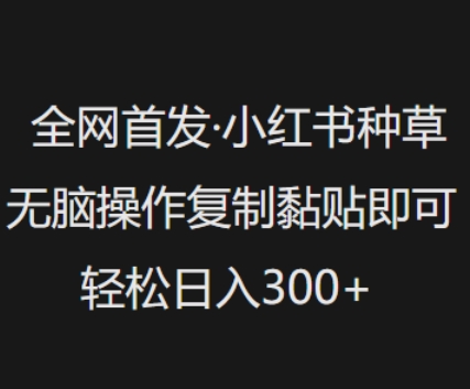 全网首发，小红书种草无脑操作，复制黏贴即可，轻松日入3张知源共链|免费获取全站资源|免费视频资源|无会员免费资源平台|无限制资源下载|免费赚钱平台|小程序赚钱|赚钱项目网站|免费看视频获取奖励|免费资源下载|免费视频赚钱知源共链
