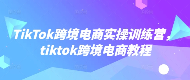 TikTok跨境电商实操训练营，tiktok跨境电商教程知源共链|免费获取全站资源|免费视频资源|无会员免费资源平台|无限制资源下载|免费赚钱平台|小程序赚钱|赚钱项目网站|免费看视频获取奖励|免费资源下载|免费视频赚钱知源共链